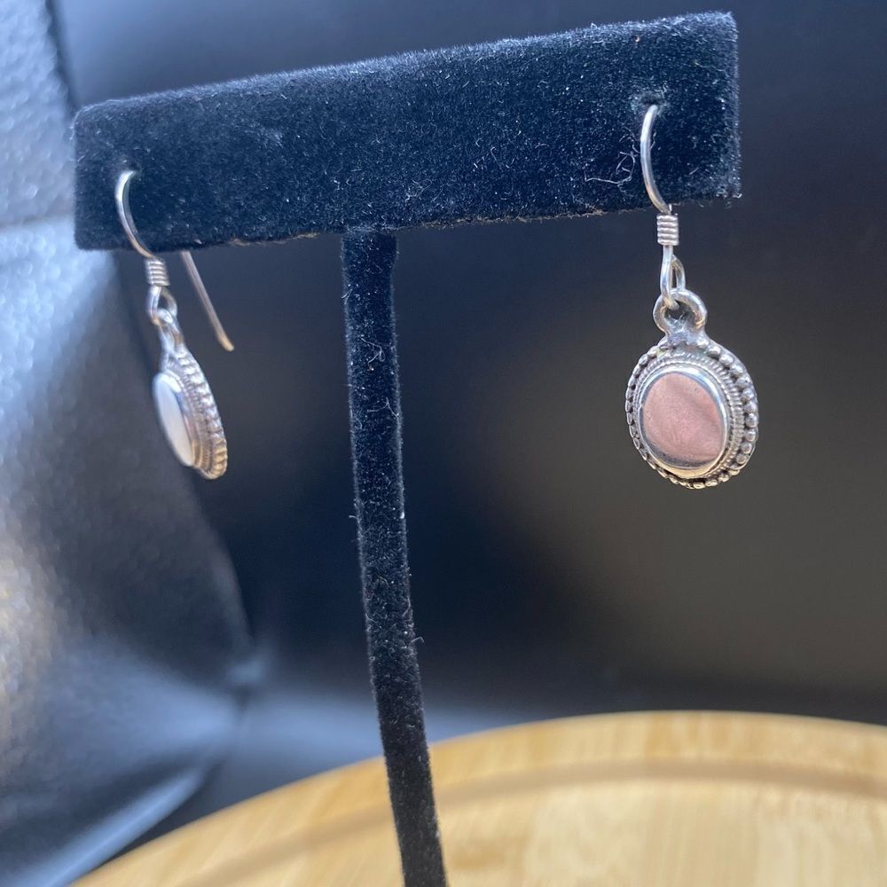 925 Solid Silver Drop Fishhookearrings - image 3